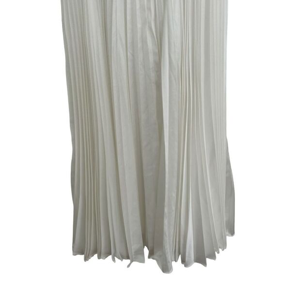 Ieena For Mac Duggal Cap Sleeve Belted A-Line Midi Dress White Women's Size 6 - Picture 8 of 12